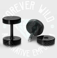 Steel Faux Plugs ↠ Black