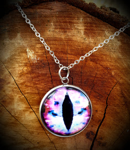 Eyeball Cabochon Steel Necklace