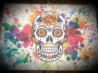 Sugar Skull Paint Splatter Placemat