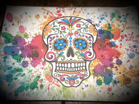 Sugar Skull Paint Splatter Placemat