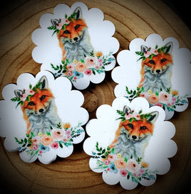 Flowery Fox Brooch