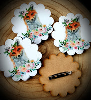 Flowery Fox Brooch