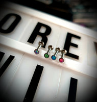 Opal Bezel Labret (Sold Individually)