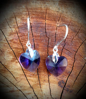 Faceted Heart Earrings