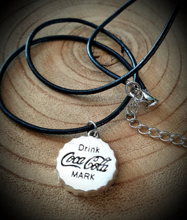 Coca-Cola Cap Leather Necklace