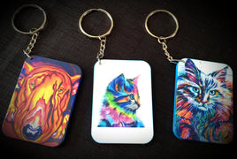 Watercolour Pets Keychain