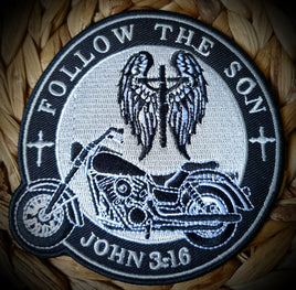 John 3:16 Biker Badge Patch