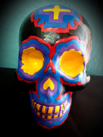 Handpainted Plaster Skull