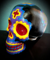 Handpainted Plaster Skull