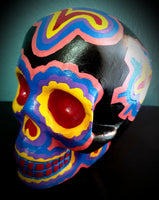 Handpainted Plaster Skull