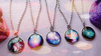 Galaxy Cabochon Steel Necklace