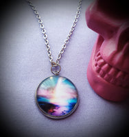 Galaxy Cabochon Steel Necklace