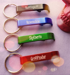 Hogwarts House Harry Potter Bottle Opener Keyring