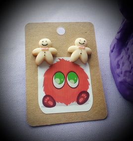 Gingerbread Man Stud Earrings