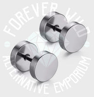 Steel Faux Plugs ↠ Silver