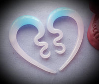 Glass Ear Hangers ~Pair
