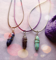 Wire Wrapped Gemstone Necklace