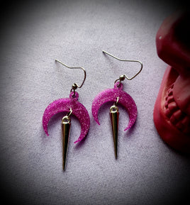 Crescent Spike Earrings