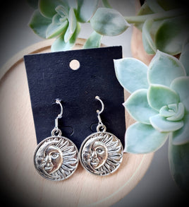 Moon & Sun Face Earrings