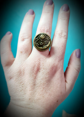 Sun & Moon Bronze Ring ~ Sold Individually