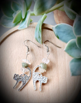 Kitty Tumbled Gemstone Earrings