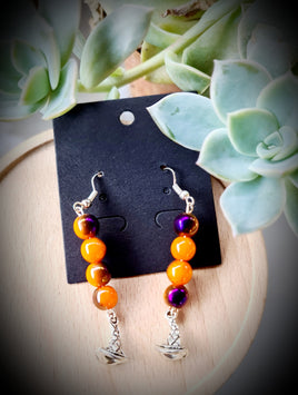 Ombre Witches Hat Earrings