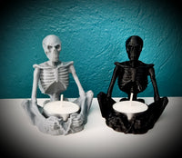 Sitting Skeleton Tealight Candleholder (Sold Individually)