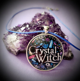 Crystal Witch Cabochon Necklace