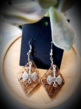 Labrys Resin Earrings