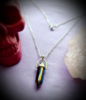 Aura Quartz Crystal Necklace