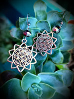 Flower Of Life Beaded Earrings