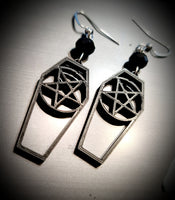 Coffin Pentagram Earrings