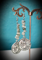 Sun & Moon Gemstone Earrings