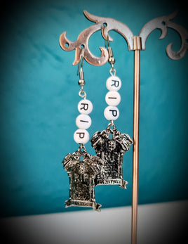 RIP Tombstone Earrings
