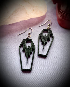 Coffin Bat Earrings