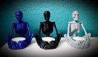 Sitting Skeleton Tealight Candleholder (Sold Individually)