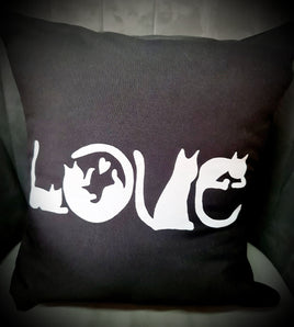 LOVE Kitty Scatter Cushion