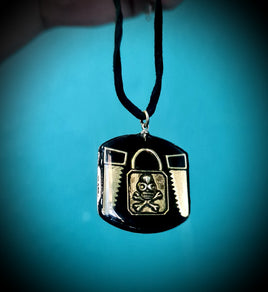Steampunk Skull Chainsaws Necklace