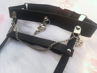 Leather Tug-proof Birdskull Garter ~ Sold Individually