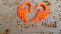 Angel Wing Ear Hangers ↠ Orange ~ Pair