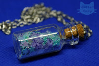 Hearts Dry Shaker Bottle Necklace