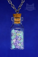 Hearts Dry Shaker Bottle Necklace