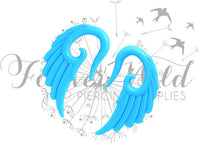 Angel Wing Ear Hangers ↠ Blue ~ Pair