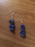 Lapis Lazuli Crystal Cluster Earrings