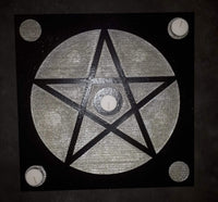 Pentagram Wooden Altar Candleholder