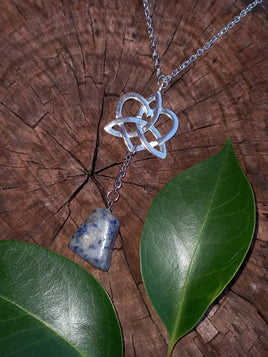 Celtic Knot Heart Crystal Necklace