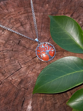 Red Jasper Tree Of Life Necklace