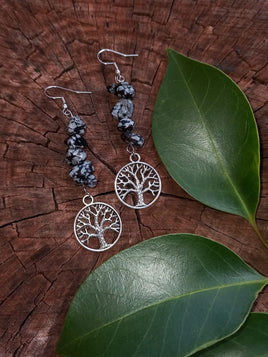 Tree Of Life Crystal Earrings