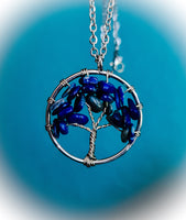 Crystal Tree Of Life Wrapped Necklace
