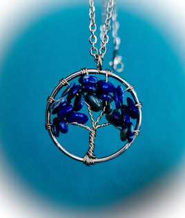 Lapis Lazuli Tree Of Life Necklace